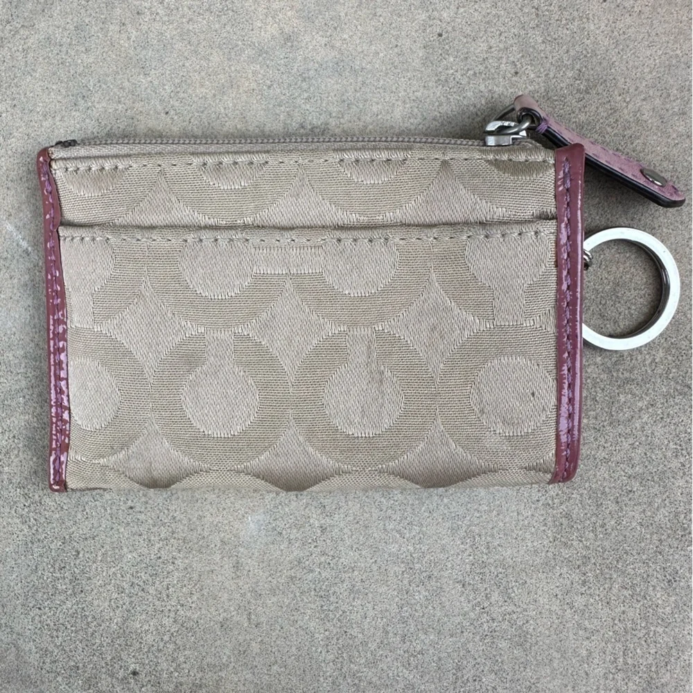 Coach Madison OP Art Key Card Coin Holder, Keychain.